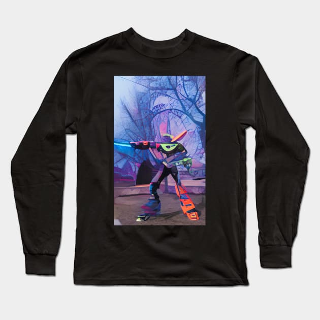 BuzzLightTron - Vipers Den - Genesis Collection Long Sleeve T-Shirt by The OMI Incinerator